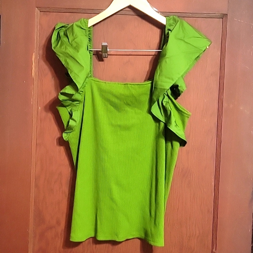 Green A New Day Target Ruffle Tank XXL